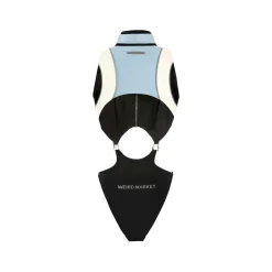 Weird Market Racing Leather Patch Vest Blue