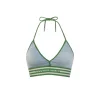Weird Market Striped Sports Bra Top Blue