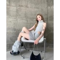Weird Market X Angel Boy Fluffy Irregular Cutting Vest