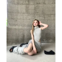 Weird Market X Angel Boy Fluffy Irregular Cutting Vest