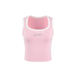 Weird Market X Barbie Hotfix Logo Contrast Vest Pink