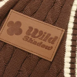 Wildshadow Color Blocked Twisted Knit Vest Brown