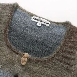 Wildshadow Teddy Bear Gradient Faded Knit Crop Top