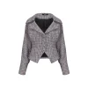 AGAM Batwing Sleeve Cutting Tweed Short Jacket