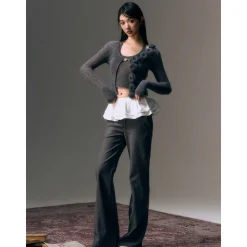AGAM Detachable Half Skirt Micro-Cut Pants