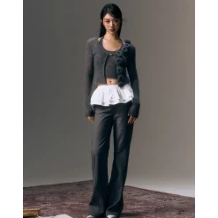 AGAM Detachable Half Skirt Micro-Cut Pants
