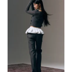 AGAM Detachable Half Skirt Micro-Cut Pants