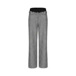 AGAM Double Waist Stringy Selvage Suit Pants Grey