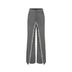 AGAM Lace Cutting Oversized Suit Pants