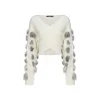 AGAM Rabbit Hair Cutting Sleeve Off-Shoulder Sweater