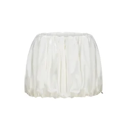 AGAM Short Casual Puff Skirt White