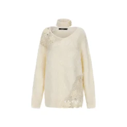 AGAM Super Soft V-Neck Crochet Sweater