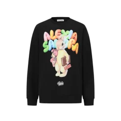 Alexia Sandra Balloon Logo Rabbit Sweater Black