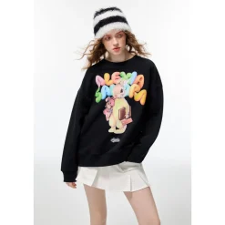 Alexia Sandra Balloon Logo Rabbit Sweater Black