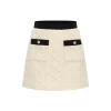 Alexia Sandra Pocket Color Blocked Diamond Twist Knit Skirt
