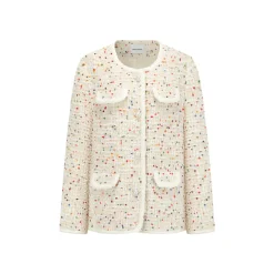 Alexia Sandra Rainbow Sprinkle Dots Tweed Jacket