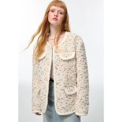 Alexia Sandra Rainbow Sprinkle Dots Tweed Jacket