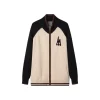 Andrea Martin Raglan Knitted Baseball Jacket Khaki