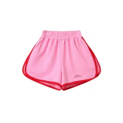 Andrea Martin Trim Track Cola Shorts Pink