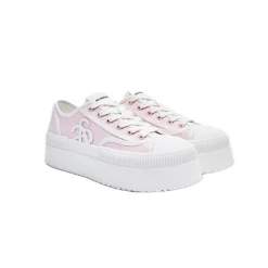 Ann Andelman Classic Court Platform Canvas Sneaker Pink