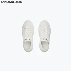 Ann Andelman Classic Court Platform Canvas Sneaker White