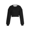 Ann Andelman Collar Logo Short Sweater Black