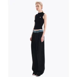 Ann Andelman Denim Wasit Suit Pants Black