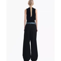 Ann Andelman Denim Wasit Suit Pants Black