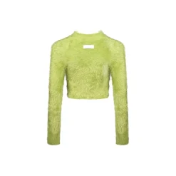 Ann Andelman Feather Yarn Sweater Green