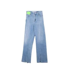 Ann Andelman Lizard Patch Jeans Blue