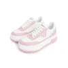 Ann Andelman Logo Heel Platform Sneaker Light Pink