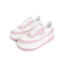 Ann Andelman Logo Heel Platform Sneaker Light Pink