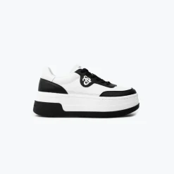 Ann Andelman Logo Heel Platform Sneaker Black