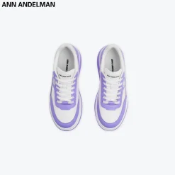 Ann Andelman Logo Heel Platform Sneaker Purple