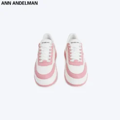 Ann Andelman Logo Heel Platform Sneaker Light Pink