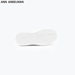 Ann Andelman Logo Heel Platform Sneaker All White