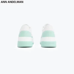 Ann Andelman Logo Heel Platform Sneaker Mint Green