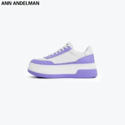 Ann Andelman Logo Heel Platform Sneaker Purple