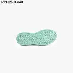 Ann Andelman Logo Heel Platform Sneaker Mint Green