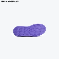 Ann Andelman Logo Heel Platform Sneaker Purple