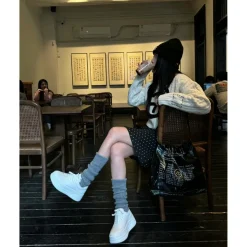 Ann Andelman Logo Heel Platform Sneaker All White