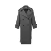 Ann Andelman Trench Long Coat Grey