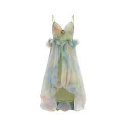 Arte Pura Green Render Bud Camisole Dress
