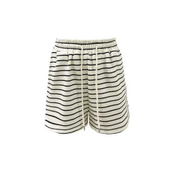 AsGony Color Blocked Striped Shorts