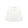AsGony Lace Patchwork Casual Shorts White