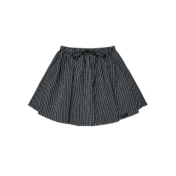 AsGony Plaid Elastic-Waist Puffy Skirt