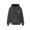 Aventen Pin Cracked Logo Washed Hoodie Washed Black