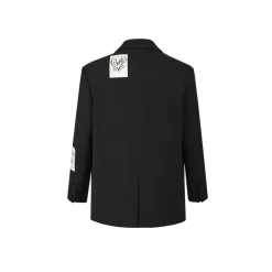 Aventen Pin Multi Memo Patch Suit Jacket Black