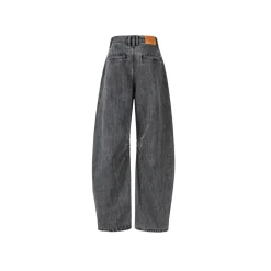 Aventen Pin Signature Logo Patch Pockets Faded Jeans Black
