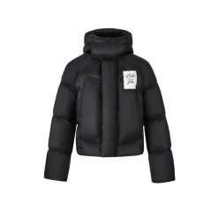 Aventen Pin Signature Patch Logo Down Jacket Black